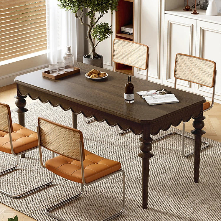 Elegant Solid Wood Dining Table with Multi-Layer Board - Perfect for Modern Home Decor halmh-5318