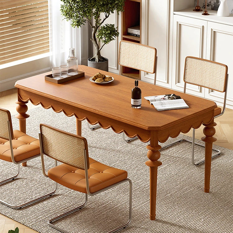 Elegant Solid Wood Dining Table with Multi-Layer Board - Perfect for Modern Home Decor halmh-5318
