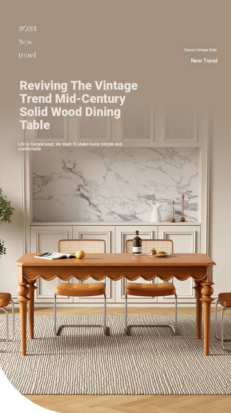 Elegant Solid Wood Dining Table with Multi-Layer Board - Perfect for Modern Home Decor halmh-5318