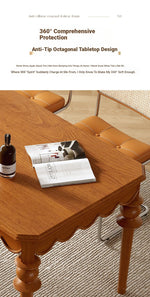 Elegant Solid Wood Dining Table with Multi-Layer Board - Perfect for Modern Home Decor halmh-5318