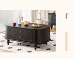 Elegant Solid Wood Coffee Table with Multi-Layer Design and Storage Drawers - Perfect for Living Room Decor halmh-5320