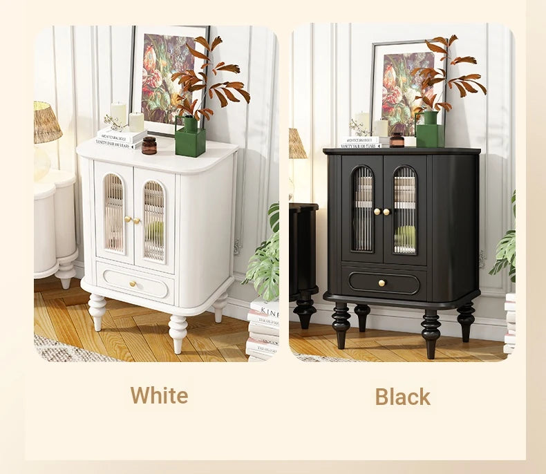 Elegant Black Walnut Wood Cabinet with Glass doors and Multi-layer Design – Stylish Storage Solution for Your Home Decor halmh-5321