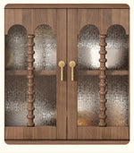 Elegant Solid Wood Sideboard with Multi-Layer Board and Glass Doors – Perfect Storage Solution for Stylish Homes halmh-5323