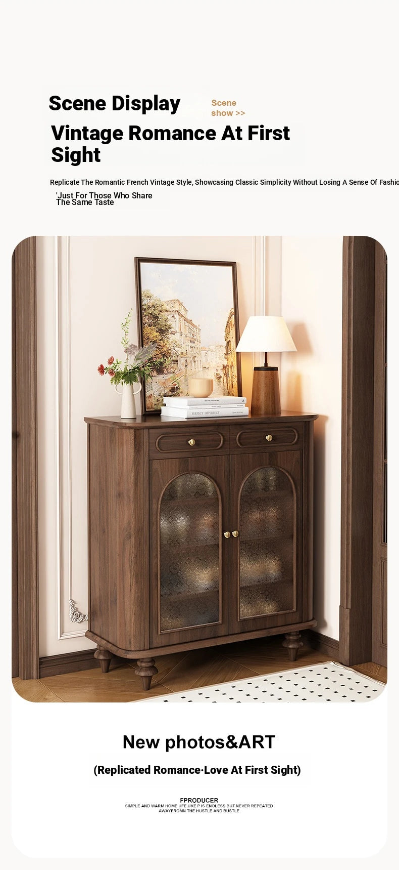 Elegant Black Walnut Shoe Cabinet with Glass Doors - Stylish Multi-Layer Storage Solution for Your Entryway halmh-5324