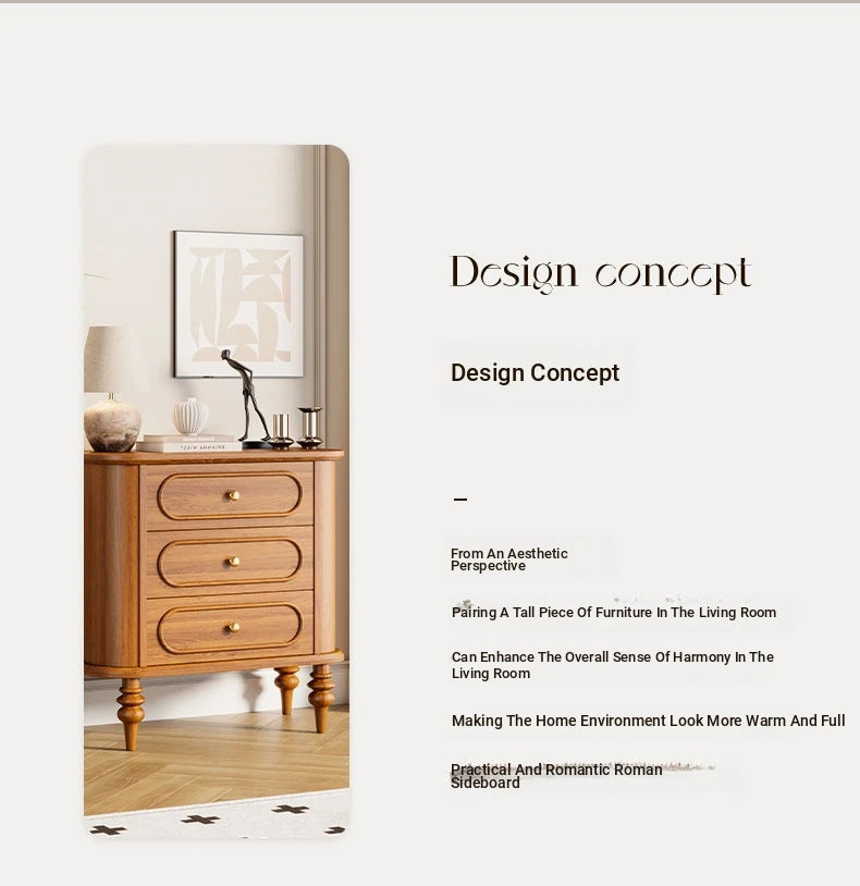 Elegant Solid Wood Nightstand with Multi-Layer Board Design – Stylish Storage Solution for Any Bedroom halmh-5326