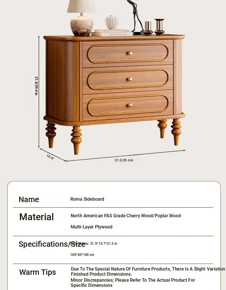 Elegant Solid Wood Nightstand with Multi-Layer Board Design – Stylish Storage Solution for Any Bedroom halmh-5326