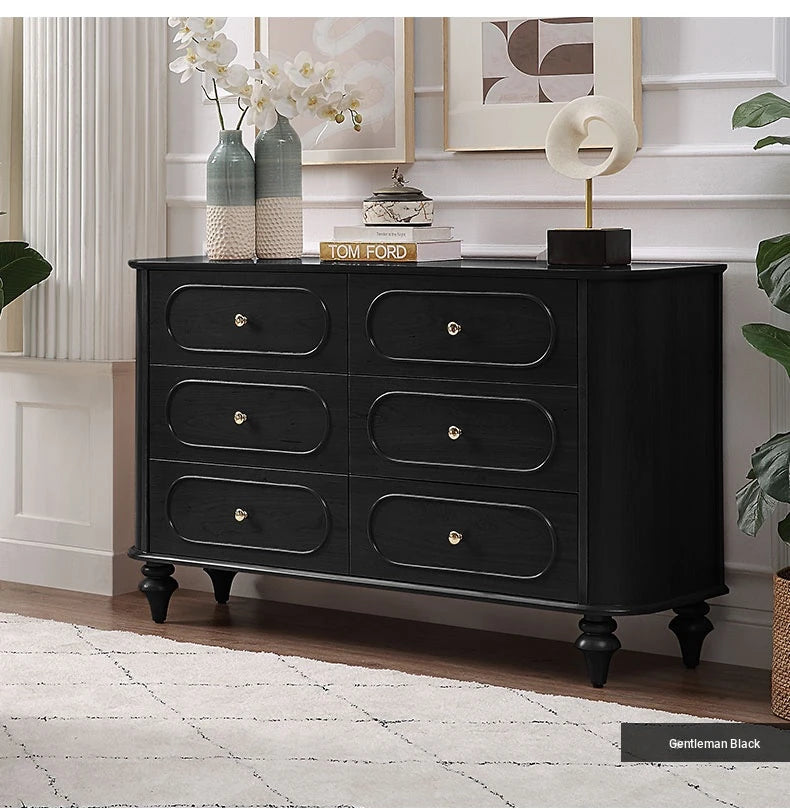 Elegant Solid Wood Cabinet with 6 Drawers – Stylish Storage Solution for Your Home halmh-5327