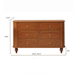 Elegant Solid Wood Cabinet with 6 Drawers – Stylish Storage Solution for Your Home halmh-5327