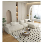 Stylish White Sofa with Light Brown, Green, Yellow, and Black Accents - Pine Wood Frame and Faux Leather Upholstery hatx-1026