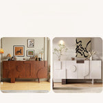 Modern Solid Wood Sideboard Cabinet with Artistic Design Elements hbs-4417