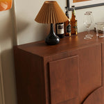 Modern Solid Wood Sideboard Cabinet with Artistic Design Elements hbs-4417