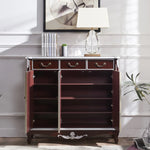 Elegant White and Gold Cabinet with Ample Storage for Modern Living Rooms hbs-4423