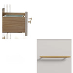 Modern Solid Wood Cabinet with Gold Accents - Stylish Storage Solution hbs-4428