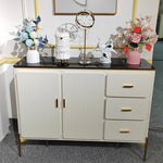 Stylish Solid Wood & Marble Cabinet for Modern Interiors hbs-4439