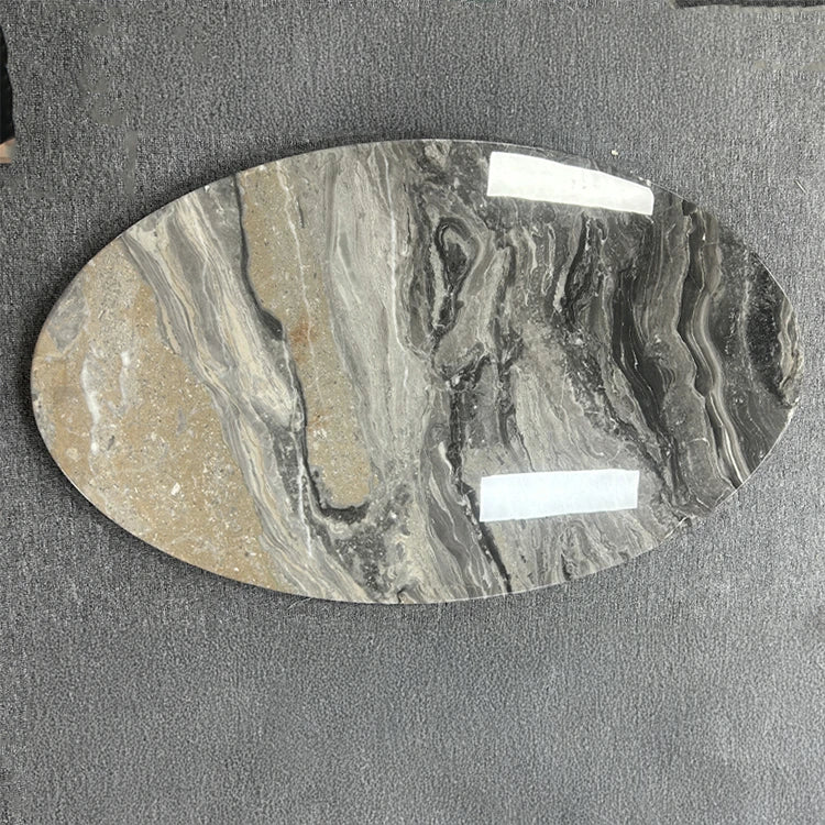 Elegant Oval Sintered Stone Coffee Table – Modern Luxury for Your Living Room hbso-3010