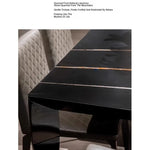 Modern Sintered Stone Stainless Steel Dining Table - Elegant Black Finish for Stylish Interiors hbso-3013