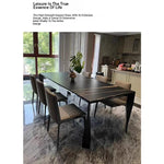 Modern Sintered Stone Stainless Steel Dining Table - Elegant Black Finish for Stylish Interiors hbso-3013