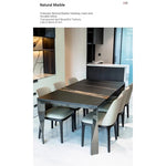 Modern Sintered Stone Stainless Steel Dining Table - Elegant Black Finish for Stylish Interiors hbso-3013