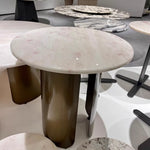 Stylish Sintered Stone Coffee Table with Multi-Layer Stainless Steel Base - Modern Living Room Accent Piece hbso-3014