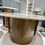 Stylish Sintered Stone Coffee Table with Multi-Layer Stainless Steel Base - Modern Living Room Accent Piece hbso-3014