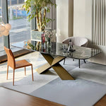 Stylish Sintered Stone Dining Table with Stainless Steel Multi-Layer Board - Modern Elegance for Your Home hbso-3018