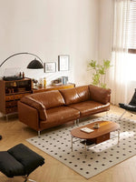 Stylish Cherry Wood & Stainless Steel Coffee Table - Space-Saving Design for Modern Living Rooms - 47.24 x 23.62 hby-4600