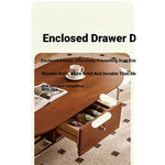 Stylish Cherry Wood & Stainless Steel Coffee Table - Space-Saving Design for Modern Living Rooms - 47.24 x 23.62 hby-4600