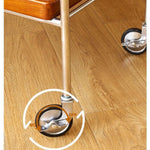 Elegant Cherry Wood and Stainless Steel Serving Cart – Perfect for Home Entertaining and Stylish Storage hby-4602