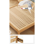 Stylish Blue and Yellow Synthetic Leather Bed with Pine and Oak Wood Elements hbzwg-636