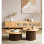 Elegant Brown Oak Tea Table - Natural Wood Finish for Classic Décor hbzwg-642