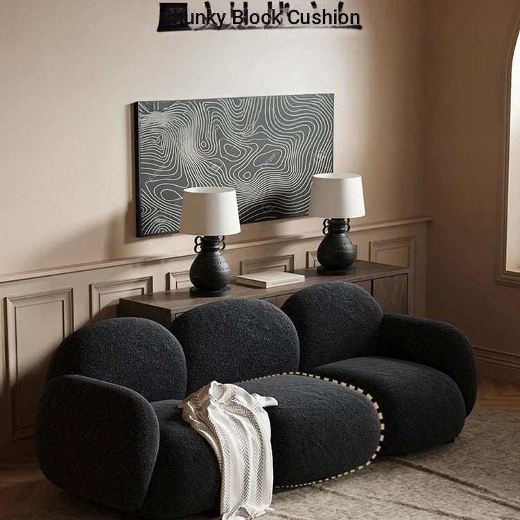 Cozy Solid Wood & Cashmere PVC Bread Sofa for Modern Living Rooms - Enhance Your Space! hch-3072