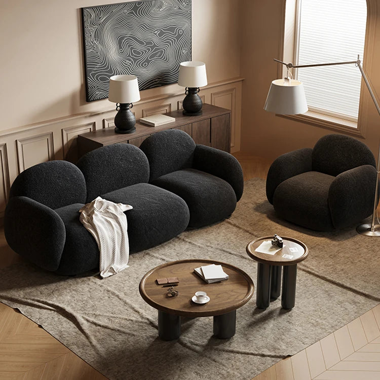 Cozy Solid Wood & Cashmere PVC Bread Sofa for Modern Living Rooms - Enhance Your Space! hch-3072