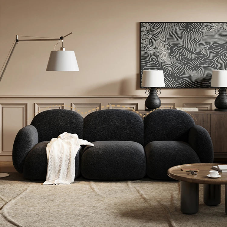 Cozy Solid Wood & Cashmere PVC Bread Sofa for Modern Living Rooms - Enhance Your Space! hch-3072