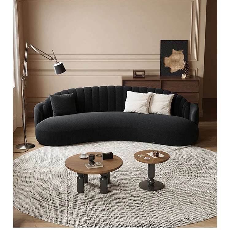 Elegant Solid Wood & PVC Sofa – Modern Chic Design for Your Living Room Comfort hch-3073