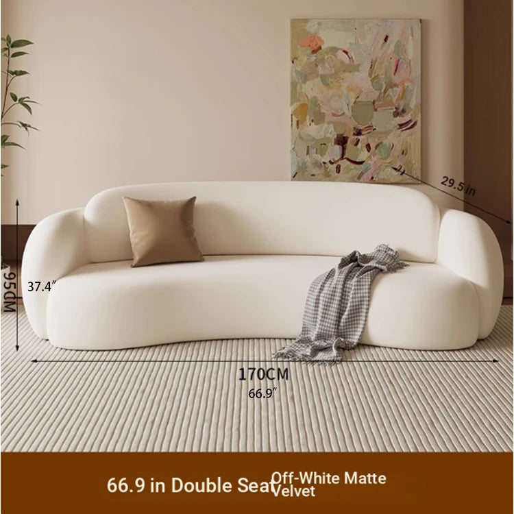 Modern Curved Sofa - Stylish Upholstered Couch for Cozy Living Rooms hch-3074