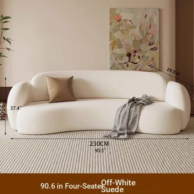 Modern Curved Sofa - Stylish Upholstered Couch for Cozy Living Rooms hch-3074