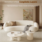 Modern Curved Sofa - Stylish Upholstered Couch for Cozy Living Rooms hch-3074