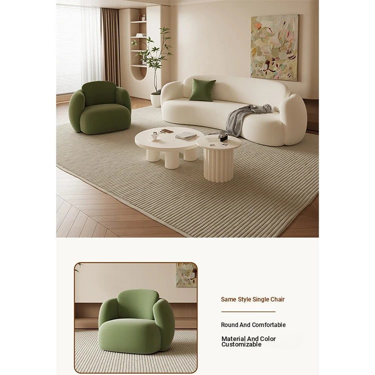 Modern Curved Sofa - Stylish Upholstered Couch for Cozy Living Rooms hch-3074