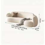 Modern Curved Sofa - Stylish Upholstered Couch for Cozy Living Rooms hch-3074