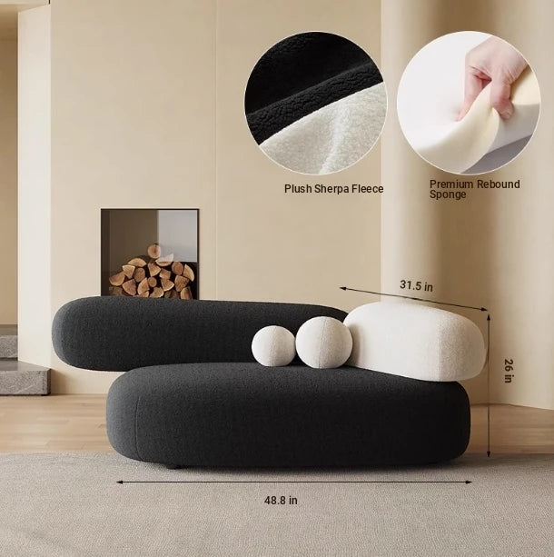 Modern Cashmere Sofa Set - Cozy & Stylish Living Room Furniture for Chic Interiors hch-3075