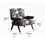 Stylish Striped Accent Chair with Wooden Frame - Perfect for Modern Home Decor hch-3085
