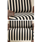 Stylish Striped Accent Chair with Wooden Frame - Perfect for Modern Home Decor hch-3085