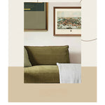 Stylish Solid Wood Accent Chair in Beige Cotton and Linen Upholstery - Modern Mid-Century Design for Living Room & Office hch-3087