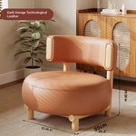 Modern Cashmere Upholstered Chair with Solid Wood Legs - Stylish Leathaire Accent Seating for Living Room hch-3088