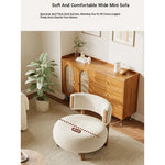 Modern Cashmere Upholstered Chair with Solid Wood Legs - Stylish Leathaire Accent Seating for Living Room hch-3088