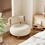 Modern Cashmere Upholstered Chair with Solid Wood Legs - Stylish Leathaire Accent Seating for Living Room hch-3088