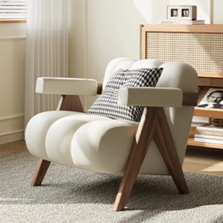Stylish Leathaire Armchair with Solid Wood Frame - Modern Lounge Furniture for Your Home hch-3089