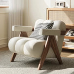 Stylish Leathaire Armchair with Solid Wood Frame - Modern Lounge Furniture for Your Home hch-3089