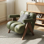 Stylish Leathaire Armchair with Solid Wood Frame - Modern Lounge Furniture for Your Home hch-3089