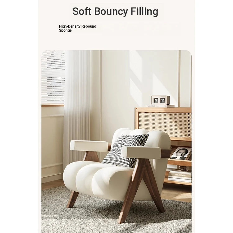 Stylish Leathaire Armchair with Solid Wood Frame - Modern Lounge Furniture for Your Home hch-3089